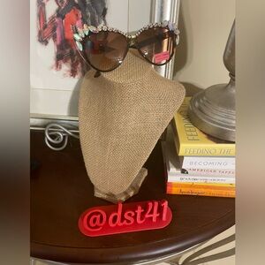 Betsey Johnson Sunglasses with Crystal Accents - Brown